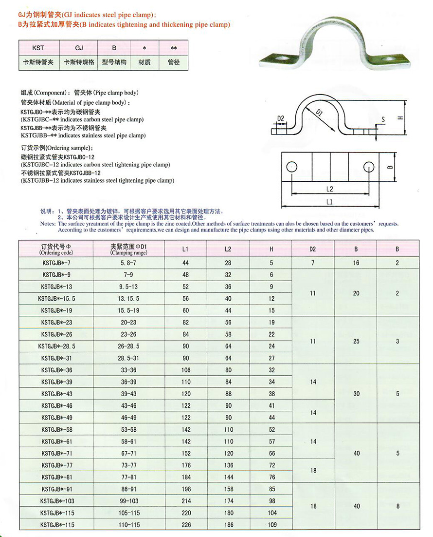 拉緊式管夾